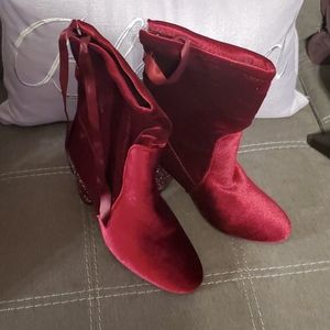 Velvet Ankle Boots
